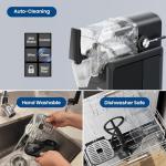 Gasbye Slushie Machine No Ice Needed, 88-OZ Large Capacity, Rapid Cool, LED Display, Frozen Drink Maker Perfect for Slush, Milkshakes, Frappes and More, Black