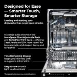 Kenmore 22-14689 Elite 24" Built-In Dishwasher - UltraWash Plus, TurboDry, QuietWash, SmartWash, TurboFlex Third Rack & Reach-Thru Handle - 15 Place Settings-42 DBA - ENERGY STAR Certified - 24"-Black