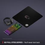 SteelSeries QcK Large Gaming Mousepad — Black — Non-Slip Silicone Rubber Base — Peak Tracking and Stability — Optimized for Gaming Sensors — 490 mm x 420 mm — FPS, MOBAs, RTS, MMO
