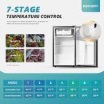 EUHOMY 3.2 Cu.Ft Mini Fridge with Freezer, Single Door Compact Refrigerator, Energy Saving, Mini Refrigerator Adjustable Thermostat, Mini fridge for Bedroom, Dorm, Office, Silver