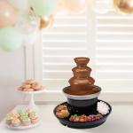 banborba Chocolate Fountain, 3 Tiers Electric Melting Machine Chocolate Fondue Fountain Set with Fruit Plate for Birthday Party Wedding Celebration