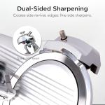 Paladin Equipment 8" Commercial Electric Meat Slicer,1/4 HP, Italian Carbon Steel Blade, Manual Lunch Food Slicer, ham cutter with Adjustable Slicing Thickness for Semi-frozen Meat, Cheese