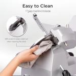 Paladin Equipment 8" Commercial Electric Meat Slicer,1/4 HP, Italian Carbon Steel Blade, Manual Lunch Food Slicer, ham cutter with Adjustable Slicing Thickness for Semi-frozen Meat, Cheese