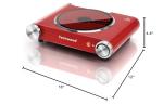 Hot Plate, Techwood Single Burner for Cooking, 1200W Portable Infrared Ceramic Electric Stove with Adjustable Temperature, 7.1” Cooktop for Home/RV/Camp, Compatible for All Cookwares, Red