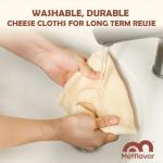 12Pcs Reusable Cheesecloth for Straining 20x20 Inch,100 Grade Cheese Cloths Hemmed Edges, 100% Unbleached Cotton Cheese Cloth,Ultra-Dense Cloth Strainer for Yogurt/Nut Milk/Baking Making 56x42 Weave