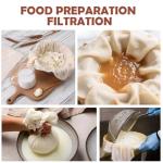 12Pcs Reusable Cheesecloth for Straining 20x20 Inch,100 Grade Cheese Cloths Hemmed Edges, 100% Unbleached Cotton Cheese Cloth,Ultra-Dense Cloth Strainer for Yogurt/Nut Milk/Baking Making 56x42 Weave