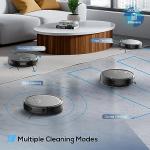 UMMUND Robot Vacuum and Mop Combo, 2 in 1 Mopping Vacuum Robot with Schedule, Wi-Fi/App/Remote, Strong Suction, Self-Charging, Slim, Ideal for Hard Floor, Pet Hair, Low-Pile Carpet
