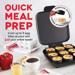 Dash Family Size Egg Bite Maker - Electric Egg Bite Maker with Non-Stick Silicone Cups - Space-Saving Design & Quick Cleanup - Make Sandwiches, Healthy Snacks & Desserts - 9 Servings, Aqua