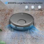 UMMUND Robot Vacuum and Mop Combo, 2 in 1 Mopping Vacuum Robot with Schedule, Wi-Fi/App/Remote, Strong Suction, Self-Charging, Slim, Ideal for Hard Floor, Pet Hair, Low-Pile Carpet
