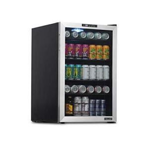 NewAir Beverage Refrigerator 160 Cans, Free Standing Cooler with Glass Door, Cools Down To 37 Degrees, Perfect Beverage Mini Fridge Organizer For Beer, Wine, & Drinks
