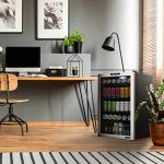 NewAir Beverage Refrigerator 160 Cans, Free Standing Cooler with Glass Door, Cools Down To 37 Degrees, Perfect Beverage Mini Fridge Organizer For Beer, Wine, & Drinks