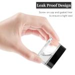 TUZAZO 1oz Glass Jars with Black Lids, 4 Pack Small Glass Jars with Inner Liners & Stickers Refillable Empty Cosmetic Containers for Creams, Lotions, Body Butters, Powders