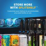 NewAir Beverage Refrigerator 160 Cans, Free Standing Cooler with Glass Door, Cools Down To 37 Degrees, Perfect Beverage Mini Fridge Organizer For Beer, Wine, & Drinks