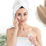 TUZAZO 1oz Glass Jars with Black Lids, 4 Pack Small Glass Jars with Inner Liners & Stickers Refillable Empty Cosmetic Containers for Creams, Lotions, Body Butters, Powders