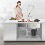 MAX DISPOSER Garbage Disposal 3/4 HP for Kitchen sink Quiet with Stopper Power Cord, Easy install, Continuous Feed Food Waste Disposer Stainless Steel Grind 0.75 Horsepower AC Motor Unit (MAX-4)