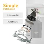 MAX DISPOSER Garbage Disposal 3/4 HP for Kitchen sink Quiet with Stopper Power Cord, Easy install, Continuous Feed Food Waste Disposer Stainless Steel Grind 0.75 Horsepower AC Motor Unit (MAX-4)