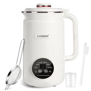 LAOION 40oz 8-in-1 Nut Milk Maker Machine for Homemade Soy Milk, Almond Milk, Oat Milk, Juice, Milkshake, and Rice Paste with 12H Delay Start, 2H Keep Warm, Boil Water & Self-Cleaning
