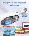 EASYVAVA Auto Stop Electric Can Opener - Rechargeable Can Openers Smooth Edge for Seniors,One Touch Cut Opener Handsfree for Kitchen Portable for Any Size Cans
