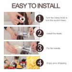 Ourokhome Rotary Cheese Grater Hand Crank, Kitchen Shredder Speed Mandolin Slicer Nut Grinder with Handle and Drum Blades for Cheese, Vegetable, Walnuts, Chocolate, Potato, Carrot,3 Blades, Coffee