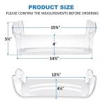 2 Pack UPGRADED 242126602 Refrigerator Door Bin Shelf Replacement for Frigidaire Electrolux Refrigerator Door Shelf Bin Bottom 2 Shelves - Side Shelf Rack Parts AP6278233 PS12364199 4547407