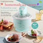 Secura Ice Cream Maker, DIY Visualization Ice Cream Machine for Gelato, Sorbet, Frozen Yogurt, Perfect for Beginners, Food Grade Safe Material, 1QT