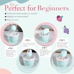 Secura Ice Cream Maker, DIY Visualization Ice Cream Machine for Gelato, Sorbet, Frozen Yogurt, Perfect for Beginners, Food Grade Safe Material, 1QT