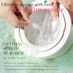 Secura Ice Cream Maker, DIY Visualization Ice Cream Machine for Gelato, Sorbet, Frozen Yogurt, Perfect for Beginners, Food Grade Safe Material, 1QT