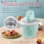 Secura Ice Cream Maker, DIY Visualization Ice Cream Machine for Gelato, Sorbet, Frozen Yogurt, Perfect for Beginners, Food Grade Safe Material, 1QT