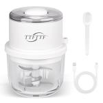 TTFTTF Electric Garlic Chopper, 350ML Glass Bowl Mini Food Processor, Portable Veggie Chopper Onion Garlic Grinder, Wireless Blender for Ginger, Chili, Fruit, Meat, etc
