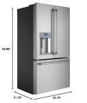 Cafe CYE22TP2MS1 22.2 cu. ft. Smart French Door Refrigerator in Stainless Steel, Counter Depth and ENERGY STAR