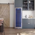 Zephyr Presrv 24 Inch Wine Fridge Full Size Single Zone - Tall Wine Cooler Cellars Large Cabinet Wine Refrigerator Home Bar Chiller Freestanding with Glass Door for 148 bottles 750ml