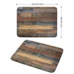 Giwawa Wood Grain Dish Drying Mat for Kitchen Countertop, Rustic Wooden Board Dish Drainer Mats, Vintage Country Style Barnwood Absorbent Reversible Microfiber Dish Drying Pad, 18x24 inch Large