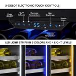 Zephyr Presrv 24 Inch Wine Fridge Full Size Single Zone - Tall Wine Cooler Cellars Large Cabinet Wine Refrigerator Home Bar Chiller Freestanding with Glass Door for 148 bottles 750ml