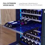 Zephyr Presrv 24 Inch Wine Fridge Full Size Single Zone - Tall Wine Cooler Cellars Large Cabinet Wine Refrigerator Home Bar Chiller Freestanding with Glass Door for 148 bottles 750ml