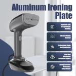 Powerful Handheld Fabric Steamer - 1800W with Fast Ceramic Heat-Up Plate, 2-in-1 Ironing & Wrinkle Remover, Steam Nozzle, Lint Brush - Gray, for US 120V Only