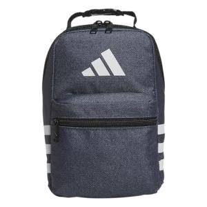 adidas Santiago Lunch Bag Cooler for Women and Men, Insulated Food Container Box with Mesh Pocket, Twill Onix Grey/Black, One Size