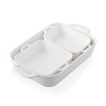Sweejar Ceramic Bakeware Set, Rectangular Baking Dish for Cooking, Kitchen, Cake Dinner, Banquet and Daily Use, Casserole Dishes for Oven Porcelain Baking Pans (White)