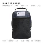 adidas Santiago Lunch Bag Cooler for Women and Men, Insulated Food Container Box with Mesh Pocket, Twill Onix Grey/Black, One Size