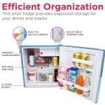 Frigidaire EFR176 1.6 cu. ft. Retro Bar Fridge with Side Bottle Opener (Blue)