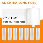 Wevac 6''x150', Vacuum Seal Roll Keeper with Cutter, Ideal Vacuum Sealer Bags for Food Saver, BPA Free, Commercial Grade, Great for Storage, Meal prep and Sous Vide