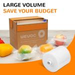 Wevac 6''x150', Vacuum Seal Roll Keeper with Cutter, Ideal Vacuum Sealer Bags for Food Saver, BPA Free, Commercial Grade, Great for Storage, Meal prep and Sous Vide