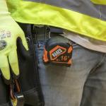 Klein Tools 9216 Tape Measure, Heavy-Duty Measuring Tape with 16-Foot Double-Hook Double-Sided Nylon Reinforced Blade, with Metal Belt Clip