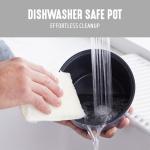 GreenLife Digital Rice Cooker, 2-Cups Uncooked/4-Cups Cooked, Removable Nonstick Ceramic PFAS-Free Pot, One-Touch Presets, Oats, Quinoa, Brown Rice, Auto Keep Warm, Fuzzy Logic Tech, 1.5QT, White