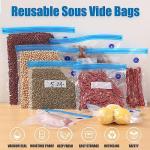 15 Reusable Sous Vide Bags with 4 Sealing Clips