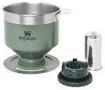 STANLEY Perfect Brew Pour Over | Manual Single Cup Coffee Maker | Drip Coffee Maker with Reusable Filter | Easy Clean Stainless Steel | BPA-Free | Hammertone Green