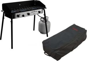 Camp Chef Tahoe Triple Burner Stove, Black/red