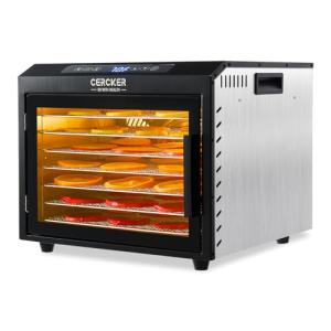 Food-Dehydrator Machine 7 Stainless Steel Trays, 6ft² Small Food Dryer, 190ºF,24H Fruits Dehydrator, 800W Meat Dryer for Jerky,Mushroom,Herbs,Veggies,Dog Treats