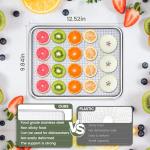 Food-Dehydrator Machine 7 Stainless Steel Trays, 6ft² Small Food Dryer, 190ºF,24H Fruits Dehydrator, 800W Meat Dryer for Jerky,Mushroom,Herbs,Veggies,Dog Treats