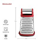 KitchenAid Gourmet 4-Sided Stainless Steel Box Grater with Detachable Storage Container