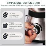 Electric Grinder for Kitchen - 500W Grain Mill with 3 Stainless Steel Blades, Versatile Spice Grinder for Coffee, Grinding Spices, Bean, Grains, Nuts (Black)